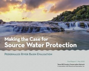 A waterfall flows under a bright sunset on the cover of the report 